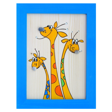 Obr 093 obrázek žirafy modrý - l - 340x505mm
