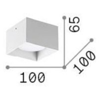 Ideal Lux stropné svietidlo Spike Square, mosadzná farba, hliník, 10 cm