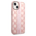 Karl Lagerfeld Monogram Vertical Stripe Zadný Kryt pre iPhone 14 Max Pink