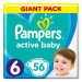 PAMPERS ACTIVE BABY PLIENKY JEDNORAZOVE 6 (13-18 KG) 56 KS, GIANT PACK