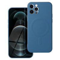 Silikónové puzdro na Apple iPhone 12 Pro Silicone Mag Cover modré
