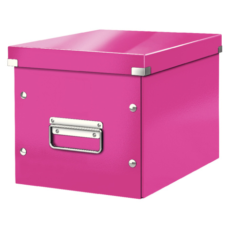 LEITZ Štvorcová krabica Click&Store, veľkosť M (A5), ružová