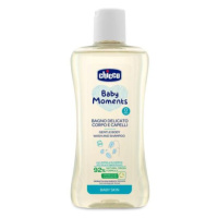 CHICCO Šampón jemný na vlasy a telo Baby Moments 92 % prírodných zložiek 200 ml