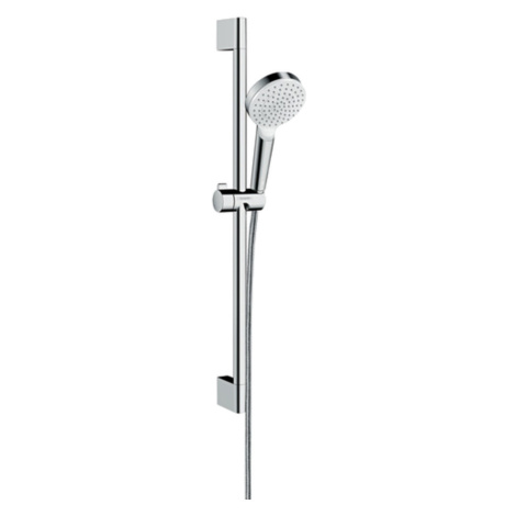 Hansgrohe Crometta, sprchová sada 1 jet EcoSmart 9 l/min so sprchovou tyčou 65 cm, biela/chrómov