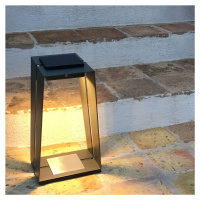 Solárna LED lucerna Skaal z hliníka, 40 cm, sivá