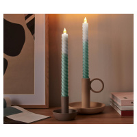 Dlhé sviečky z pravého vosku s LED, 2 ks