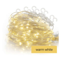LED vianočná drop reťaz – cencúle, 1,7 m, vonkajšia aj vnútorná, teplá biela, programy