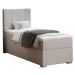 Boxspringová posteľ, jednolôžko, taupe, 80x200, ľavá, BRED