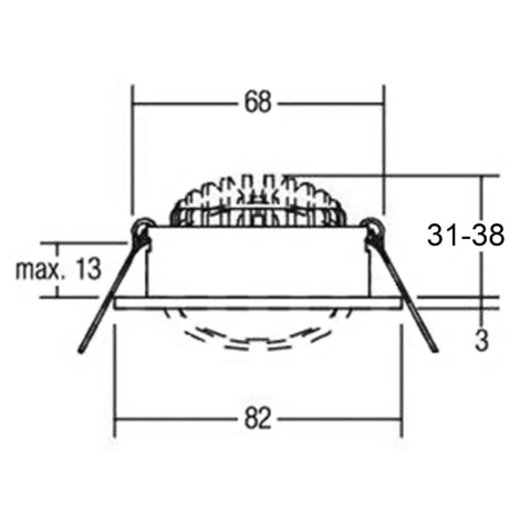 Zapustené stropné LED svietidlo Dione 4 000K biela Deko-Light