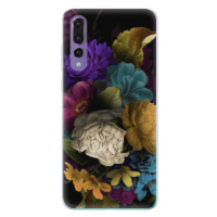 Odolné silikónové puzdro iSaprio - Dark Flowers - Huawei P20 Pro