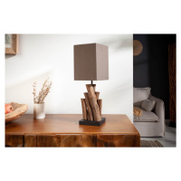 LuxD 24202 Set 2ks - dizajnová stolná lampa Desmond 45 cm hnedá - ironwood