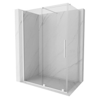 MEXEN/S - Velár sprchovací kút 140 x 85, transparent, biela 871-140-085-01-20