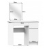 Expedo Toaletný stolík SPLIT P2, 90x72/142x50 + zrkadlo 500x600, biely, pravý