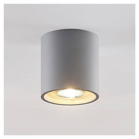 Lindby Parvin hliníkové Downlight, okrúhle, sivé