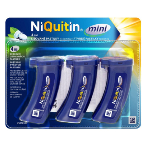 NiQuitin Mini 4 mg pas.ord.60(3 x 20) x 4 mg