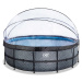 Bazén s krytom a pieskovou filtráciou Stone pool Exit Toys kruhový oceľová konštrukcia 450*122 c