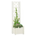 Záhradný kvetináč s treláží 43 x 43 x 142 cm PP Dekorhome Cappuccino,Záhradný kvetináč s treláží