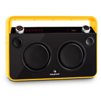 Auna Bebop Ghettoblaster, žltý, USB bluetooth AUX MIC