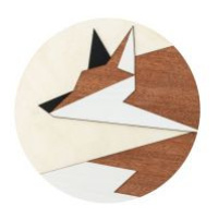 Fox Wooden Image