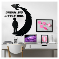 3D Samolepka do detskej izby - Dream big little one, Čierna