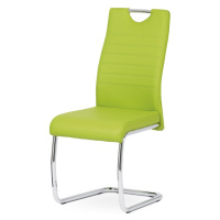 AUTRONIC DCL-418 LIM jedálenská stolička, koženka zelená, chróm
