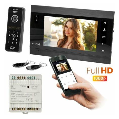 Sada videovrátnika, VIFIS VDP-61, 7" LCD monitor,Wifi , Full HD camera, RFID,