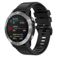 Silikónový remienok FIXED Silicone Strap pre Garmin QuickFit 22mm, čierny