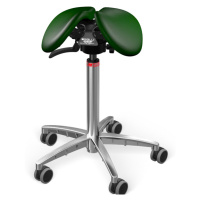 Sedlová stolička Salli SwingFit Farba čalúnenia: Koža - borovicová zelená #98015, Výška postavy: