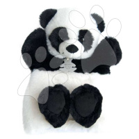 Plyšová panda na bábkové divadlo Panda Puppet Histoire d’ Ours čierno-biela 25 cm od 0 mes