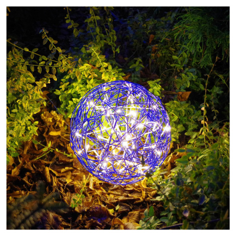 LED 3D dizajnová lopta Galax Fun, Ø 30 cm, modrá Star Trading