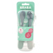 Ergonomické lyžičky 1st Age Silicone Spoons Beaba Mineral Grey Sage Green zo silikónu na samosta