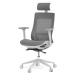 AUTRONIC KA-W004 GREY Kancelářská židle, šedá látka, plastový kříž, 3D područky, kolečka pro tvr