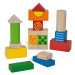 Drevené kocky Feel and Sound Blocks Eichhorn vzorované 20 kusov 4 kocky s textúrou a 2 zvukové v