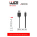 Kábel WG Lightning MFI na USB, 1m, čierna