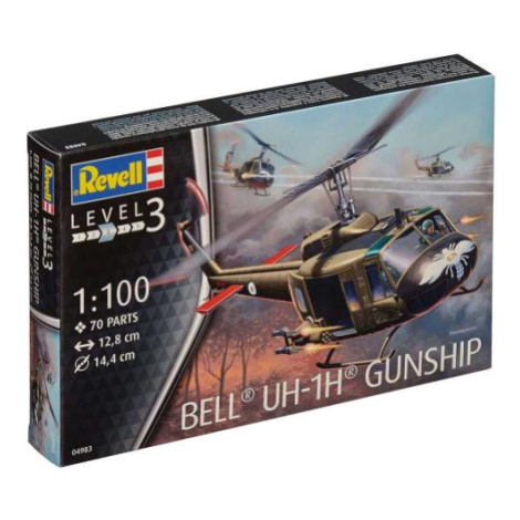 Plastic ModelKit vrtulník 04983 - Bell UH-1H Gunship (1:100)