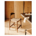 Hnedá drevená záhradná barová stolička Nina – Kave Home
