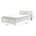 DL Drevená jednolôžková posteľ 120x200 Roma - biela