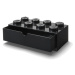 Čierny stolový box so zásuvkou LEGO® Brick, 31,6 x 11,3 cm