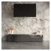 Čierny TV stolík v dekore betónu 180x38 cm Verone – TemaHome