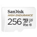 SanDisk MicroSDXC karta 256GB High Endurance (R: 100/W: 40 MB/s, Class 10, U3 V30) + adaptér