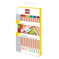 LEGO® Ceruzky, mix farieb - 12 ks s LEGO klipom