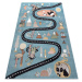 DW Modrý detský koberec Cesta lesom Rozmer: 140x190 cm