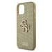 Guess PU Perforated 4G Glitter Metal Logo Zadný Kryt pre iPhone 12/12 Pro Gold