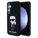 Karl Lagerfeld Liquid Silicone Ikonik NFT Zadný Kryt pre Samsung Galaxy S24 Black