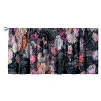 Dekoria Krátky záves na riasiacej páske, farebné kvety na tmavom pozadí, 260 x 40 cm, Gardenia, 