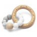 Silikónové hryzadielko - bielo-mramorový donut