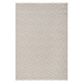 Sivý vonkajší koberec NORTHRUGS Karo, 140 × 200 cm