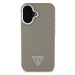 Guess PU Grained Triangle Logo Zadný Kryt pre iPhone 16 Brown