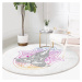 Biely prateľný okrúhly koberec vhodný pre robotické vysávače ø 120 cm Comfort – Mila Home