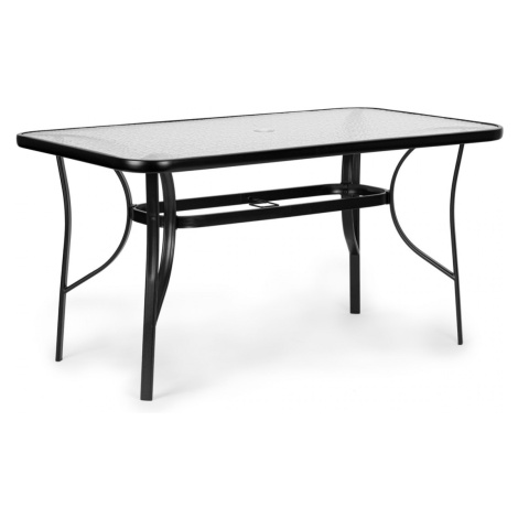 Záhradný stôl WAVE 140x80 cm čierny MODERNHOME